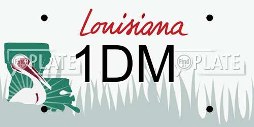 1DM Louisiana License Plate