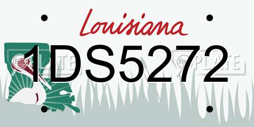 1DS5272 Louisiana License Plate