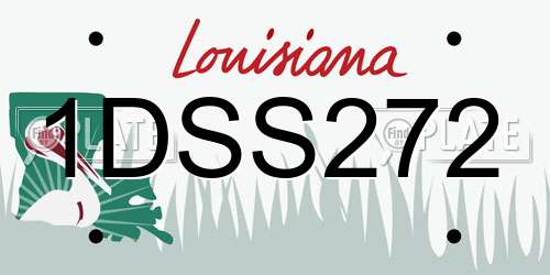 1DSS272 Louisiana License Plate
