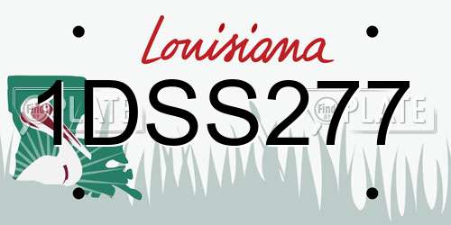 1DSS277 Louisiana License Plate