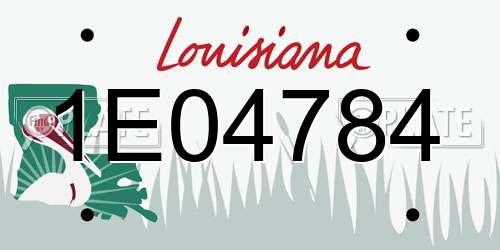 1E04784 Louisiana License Plate