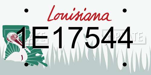 1E17544 Louisiana License Plate