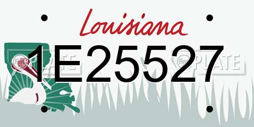 1E25527 Louisiana License Plate