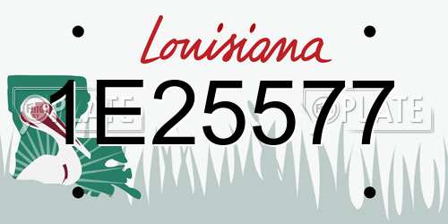 1E25577 Louisiana License Plate