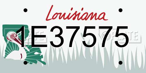 1E37575 Louisiana License Plate