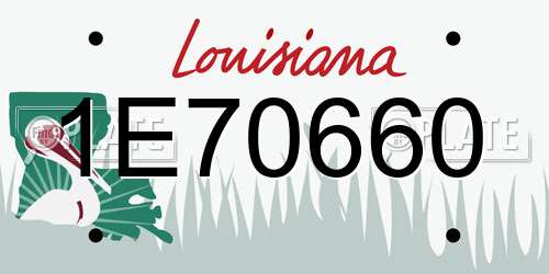 1E70660 Louisiana License Plate