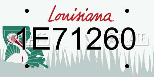 1E71260 Louisiana License Plate