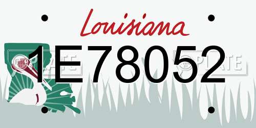 1E78052 Louisiana License Plate