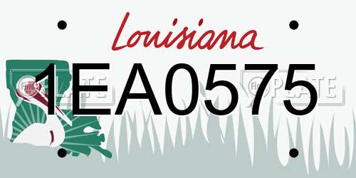 1EA0575 Louisiana License Plate