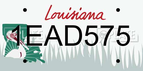 1EAD575 Louisiana License Plate