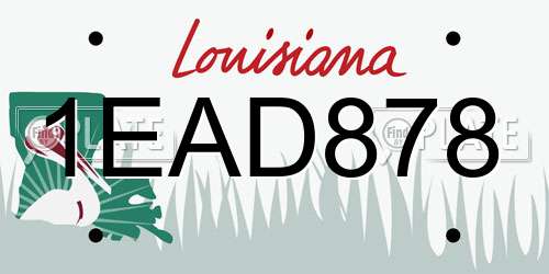 1EAD878 Louisiana License Plate