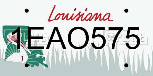 1EAO575 Louisiana License Plate