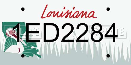 1ED2284 Louisiana License Plate