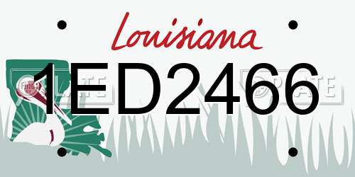 1ED2466 Louisiana License Plate