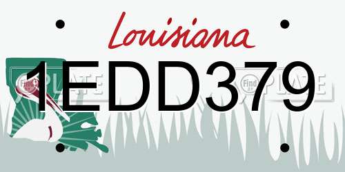 1EDD379 Louisiana License Plate