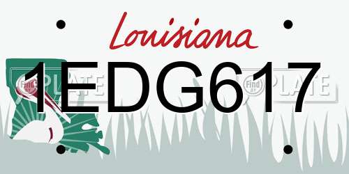 1EDG617 Louisiana License Plate