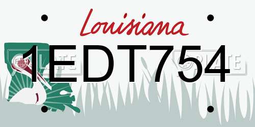 1EDT754 Louisiana License Plate