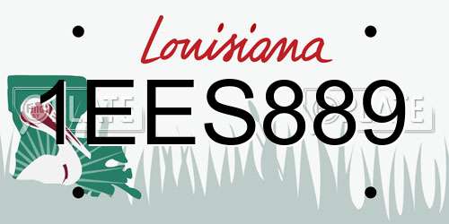 1EES889 Louisiana License Plate