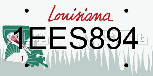 1EES894 Louisiana License Plate