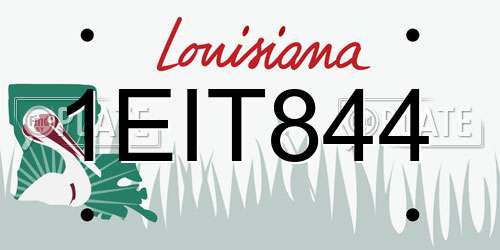 1EIT844 Louisiana License Plate