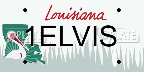 1ELVIS Louisiana License Plate