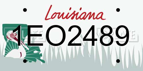 1EO2489 Louisiana License Plate