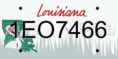 1EO7466 Louisiana License Plate