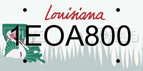 1EOA800 Louisiana License Plate