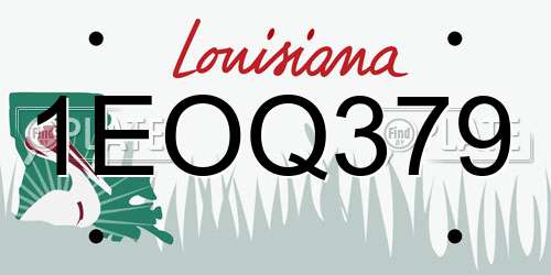 1EOQ379 Louisiana License Plate