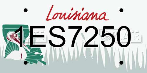 1ES7250 Louisiana License Plate