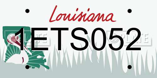 1ETS052 Louisiana License Plate