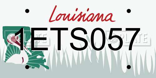 1ETS057 Louisiana License Plate