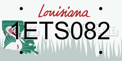 1ETS082 Louisiana License Plate