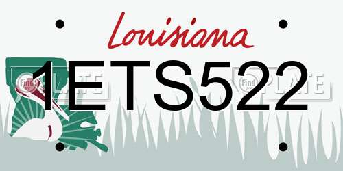 1ETS522 Louisiana License Plate