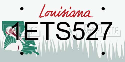 1ETS527 Louisiana License Plate