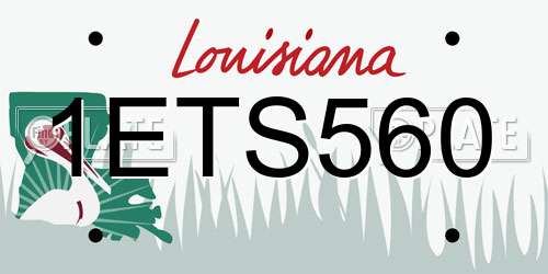 1ETS560 Louisiana License Plate