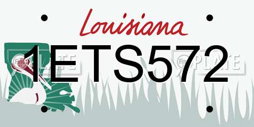1ETS572 Louisiana License Plate