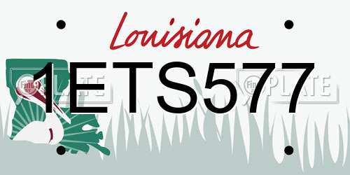 1ETS577 Louisiana License Plate