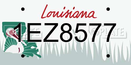 1EZ8577 Louisiana License Plate