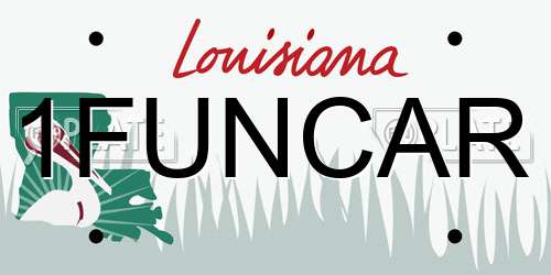1FUNCAR Louisiana License Plate