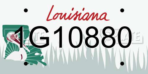 1G10880 Louisiana License Plate
