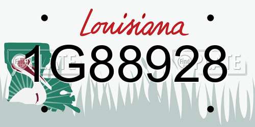 1G88928 Louisiana License Plate