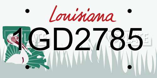 1GD2785 Louisiana License Plate