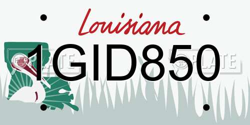 1GID850 Louisiana License Plate