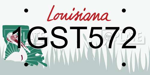 1GST572 Louisiana License Plate