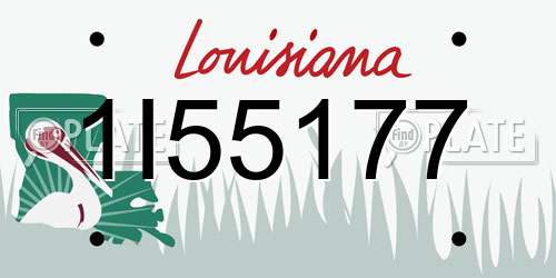 1I55177 Louisiana License Plate