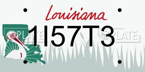 1I57T3 Louisiana License Plate