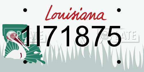 1I71875 Louisiana License Plate