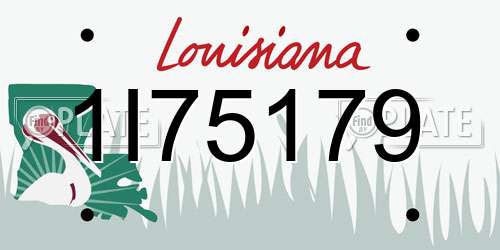 1I75179 Louisiana License Plate