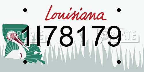 1I78179 Louisiana License Plate